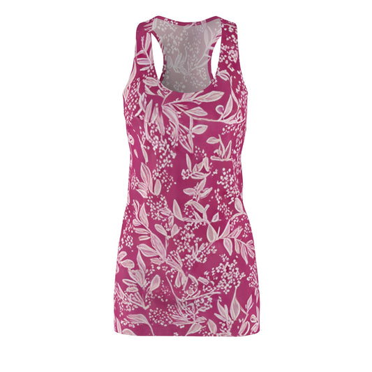 Floral Racerback Dress — Pink Botanical All-Over Print